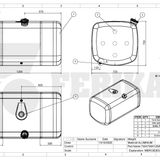 Fuel tank Mercedes Benz Actros MP4 MP5 540L 700x735x1250 - A9604707502, A9604704503